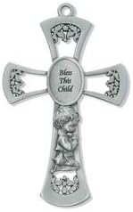 Religious Supply Center McVan 6 Pewter Baby Boy Cross