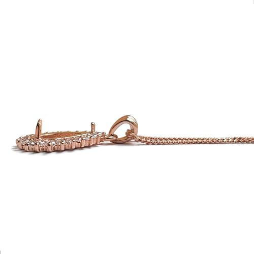 Teardrop Necklace DIY Breastmilk Jewelry Kit Rose Gold Plated 925 Sterling Silver