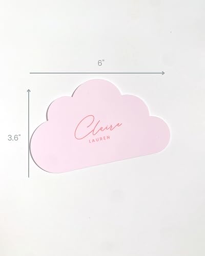 Custom Baby Name Sign with Cloud Design - Newborn Keepsake