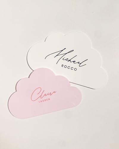 Custom Baby Name Sign with Cloud Design - Newborn Keepsake