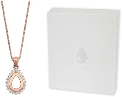 Teardrop Necklace DIY Breastmilk Jewelry Kit Rose Gold Plated 925 Sterling Silver