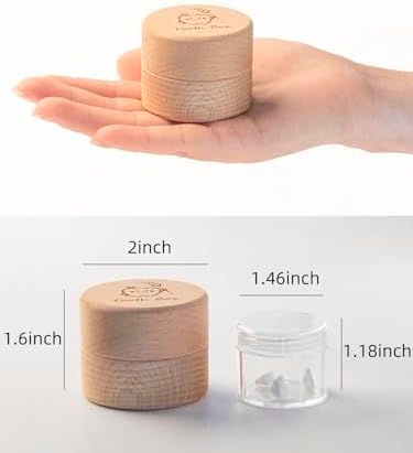 Tooth Fairy Box Wooden Cute Teeth Storage with Acrylic Bottle