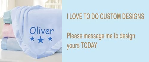 Personalized Pink Baby Blanket with Name - 36x36 Inches