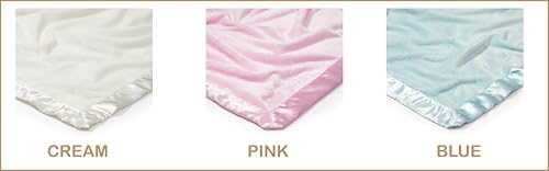 Personalized Pink Baby Blanket with Name - 36x36 Inches