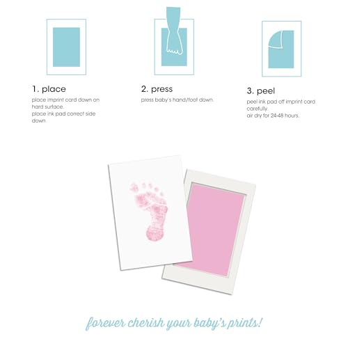 Pearhead Pink Ink Pad Kit for Baby Prints
