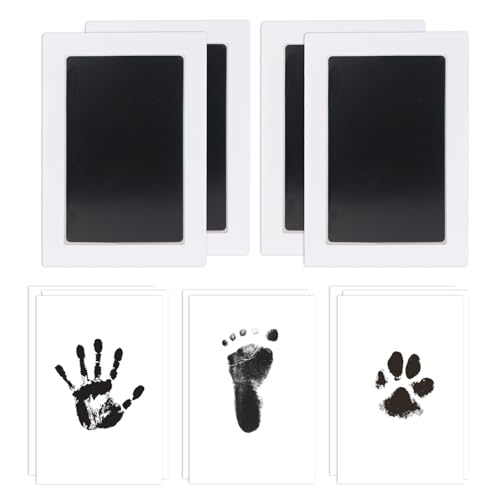 Tubuui 4-Pack Inkless Hand and Footprint Kit for Baby