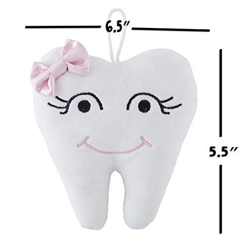 Stephan Baby Plush Tooth Fairy Pillow White with Pink Bow
