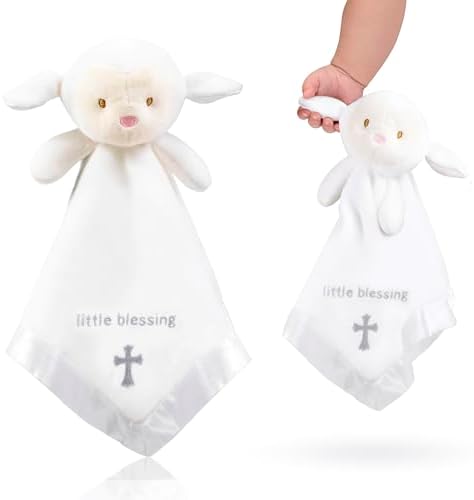 TRANQUIL KIDDO Lamb Lovey - Baptism Gift for Baby 14 inch