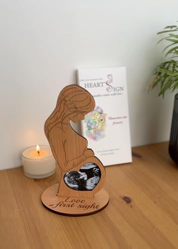 Hearts Sign Baby Ultrasound Photo Frame - Heart-Shaped Keepsake