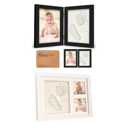 KeaBabies Personalized Baby Footprint Kit - Keepsake for Girls Boys