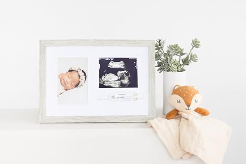 Kate Milo Rustic Picture Frame with ID Bracelet and Sonogram