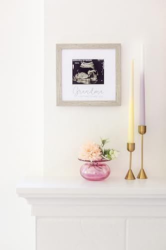 Kate Milo Rustic Sonogram Frame 4x5 Photo Insert Distressed Gray