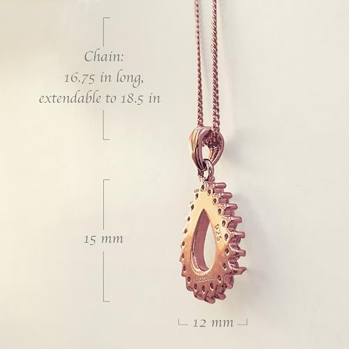 Teardrop Necklace DIY Breastmilk Jewelry Kit Rose Gold Plated 925 Sterling Silver