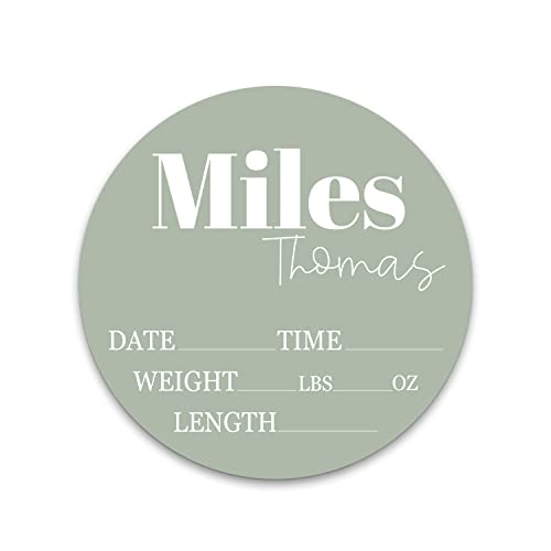 Birth Stat Sign Personalized for Newborn Baby Sage