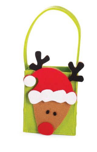Mud Pie North Pole Felt Treat Bag with Reindeer