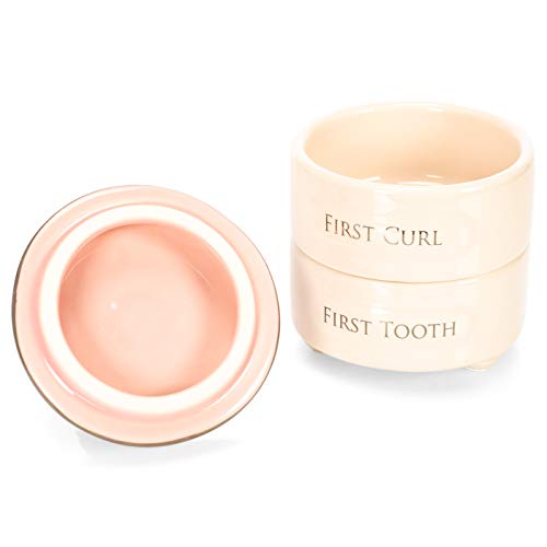 DEMDACO Pink First Tooth and Curl Keepsake Box 1