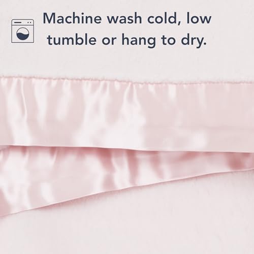 Little Giraffe Luxe Soft Baby Blanket with Satin Trim - 29x35 - Pink