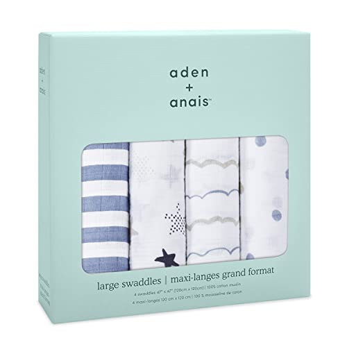Aden Anais Rock Star Muslin Swaddle Blanket 4 Pack