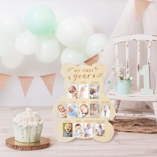 R HORSE 12 Months Milestone Photo Frame Bear Shape