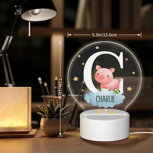 Personalized Forest Animal Night Light for Kids
