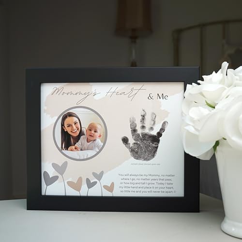 Mommy Heart Handprint Frame with Poetry - Made in USA