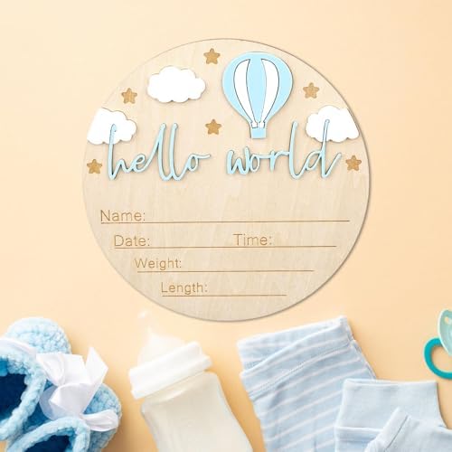 Gosknor Wooden Baby Welcome Sign with Pen