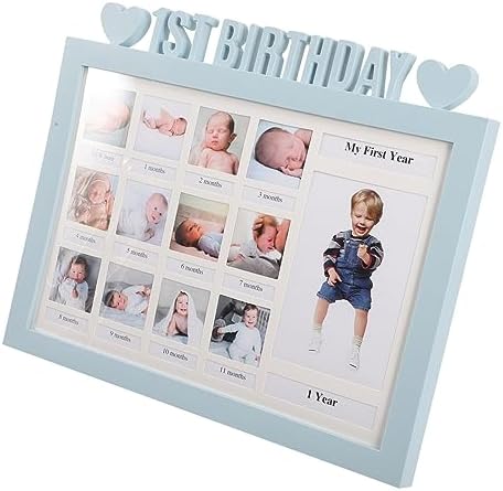 Birthday Photo Frame for Boys Milestone Growth Organizer