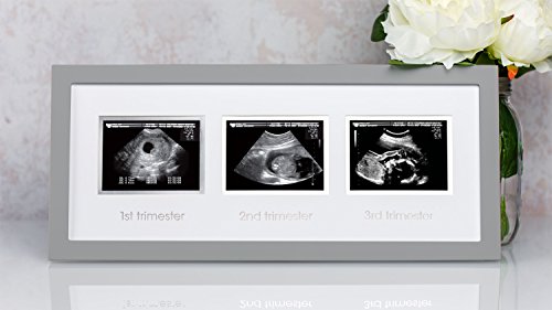 Pearhead Triple Sonogram Picture Frame Gray