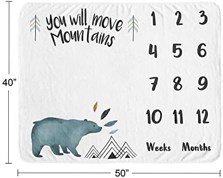 Sweet Jojo Designs Mountain Boy Milestone Blanket