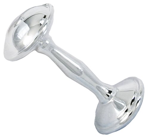 Stephan Baby Keepsake Rattle in Gift Box 4-Inch Silver Plated