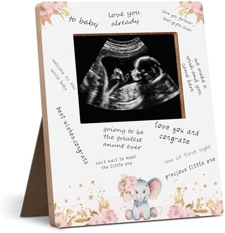 Hatzelou Baby Shower Sign Frame with Sonogram Photo