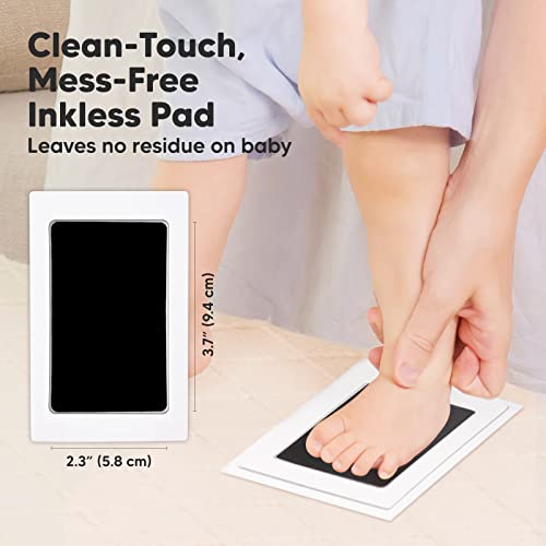 KeaBabies 4-Pack Inkless Hand Footprint Kit for Newborn