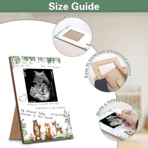 Woodland Ultrasound Picture Frame - Pregnancy Keepsake Baby Shower Decor