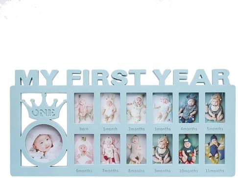 Ter Baby Yearly Picture Frame - 1st Birthday Keepsake Blue