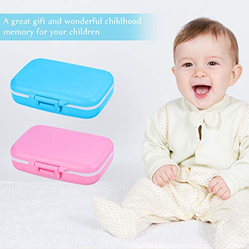 Patelai 2 Pack Baby Keepsake Tooth Box