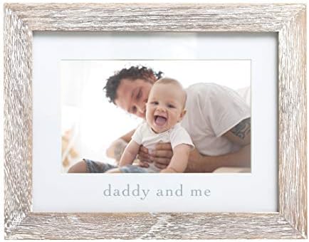 Pearhead Daddy Me Baby Picture Frame - 4x6 Wood Frame