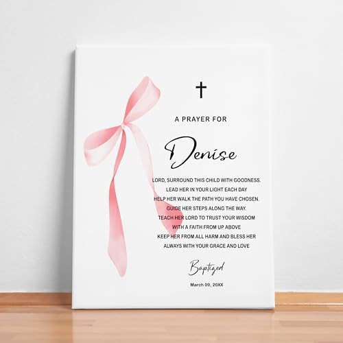Personalized Cross Baptism Sign with Name Date