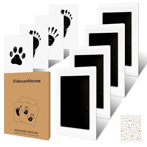 VidwanHome Baby Hand Footprint Kit 4pc Inkless