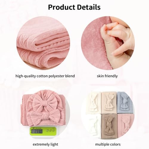 Golener 5PCS Swaddle Blanket for Babies - Soft Stretchy Cotton Blend