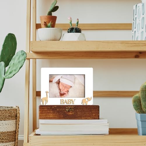 OXEDP Baby Memories Picture Frame with Giraffe Elephant Design 1