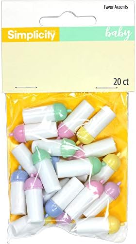 Simplicity Mini Baby Bottles Favor Accents 20 Count