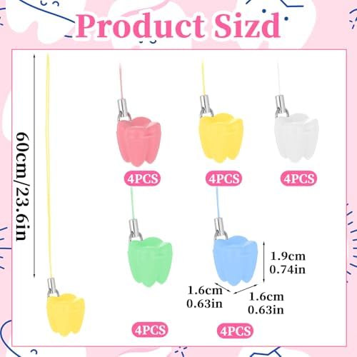 JIYIN 20 Pcs Tooth Necklace Boxes Lost Teeth Organizer