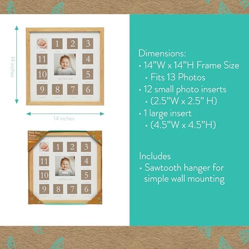 Kate Milo My First Year Wooden Picture Frame