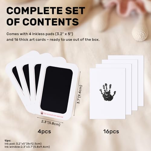 EGGLION 4-Pack Inkless Baby Pet Print Kit