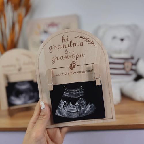 HONOCOOLS Baby Ultrasound Photo Frame - Pregnancy Reveal Keepsake for Grandparents