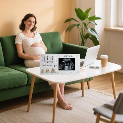 CORODER Cute Bear Ultrasound Frame with Baby Countdown