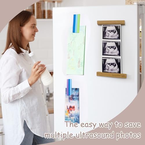 Zyeco Magnetic Ultrasound Photo Frame Wooden Keepsake Display