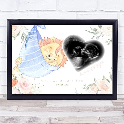 Pregnancy Baby Scan Photo Day We Met You Lion Keepsake Frame