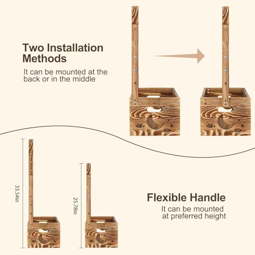 TAEYONK Wooden Baby Shower Crate with Hanger Rack and Handle