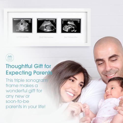 Pearhead Trimester Sonogram Frame - White